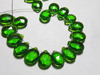 20 Pair 0f Earring 7x10 mm - Gorgeous Grappes Light Green Colour - QUARTZ Faceted Pear Briolett super sparkle total 40 pcs